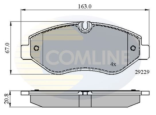COMLINE Комплект тормозных колодок, дисковый тормоз CBP01616