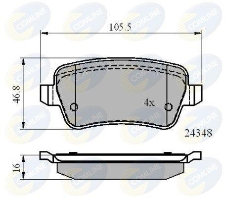 COMLINE Комплект тормозных колодок, дисковый тормоз CBP01630