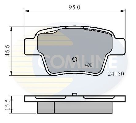 COMLINE Комплект тормозных колодок, дисковый тормоз CBP01658