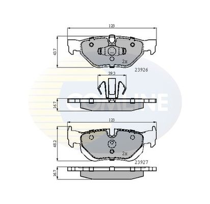 COMLINE Комплект тормозных колодок, дисковый тормоз CBP01708