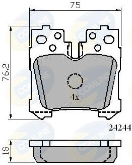 COMLINE Комплект тормозных колодок, дисковый тормоз CBP01722