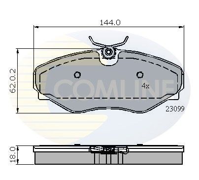 COMLINE Комплект тормозных колодок, дисковый тормоз CBP01766