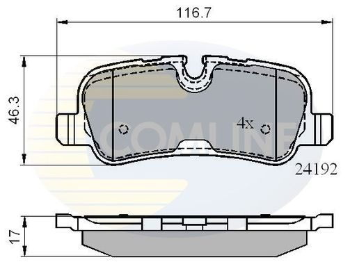 COMLINE Комплект тормозных колодок, дисковый тормоз CBP02021