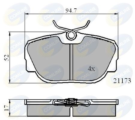 COMLINE Комплект тормозных колодок, дисковый тормоз CBP0361