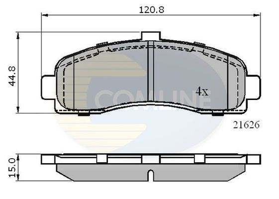 COMLINE Комплект тормозных колодок, дисковый тормоз CBP0508
