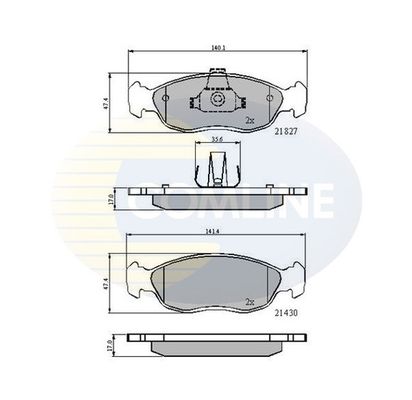 COMLINE Комплект тормозных колодок, дисковый тормоз CBP0570