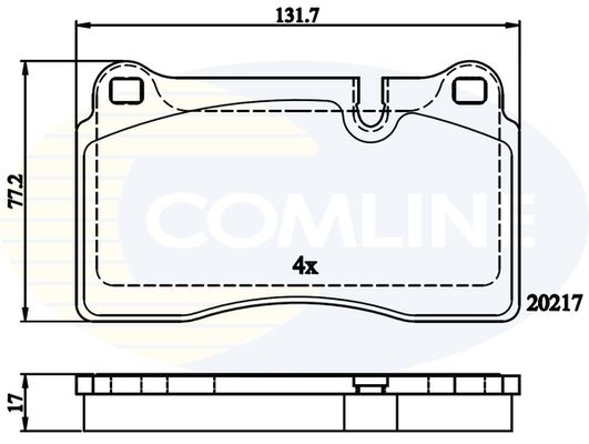 COMLINE Комплект тормозных колодок, дисковый тормоз CBP06030