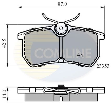 COMLINE Комплект тормозных колодок, дисковый тормоз CBP0705