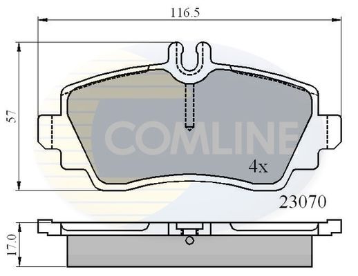 COMLINE Комплект тормозных колодок, дисковый тормоз CBP0748