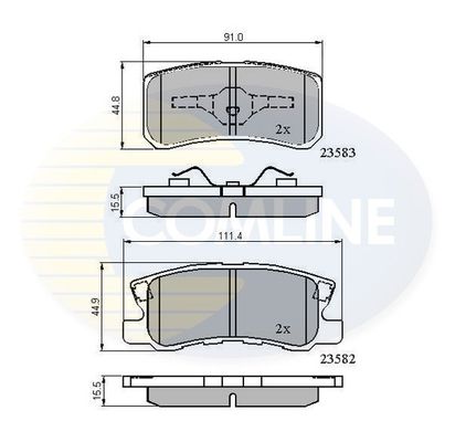 COMLINE Комплект тормозных колодок, дисковый тормоз CBP0905