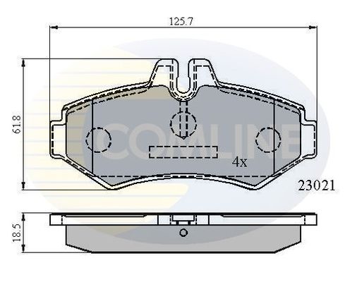COMLINE Комплект тормозных колодок, дисковый тормоз CBP0914