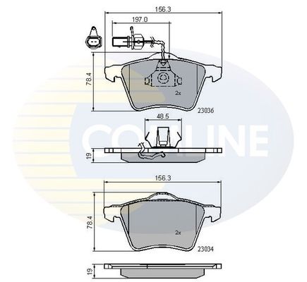 COMLINE Комплект тормозных колодок, дисковый тормоз CBP11168