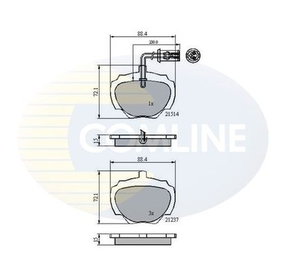 COMLINE Комплект тормозных колодок, дисковый тормоз CBP1224