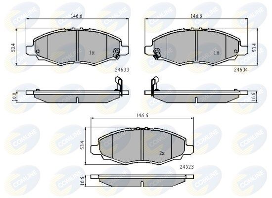 COMLINE Комплект тормозных колодок, дисковый тормоз CBP31508