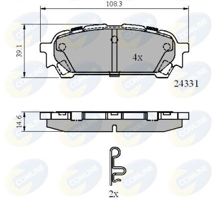 COMLINE stabdžių trinkelių rinkinys, diskinis stabdys CBP31775