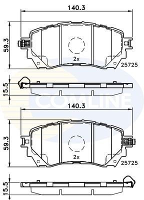 COMLINE Комплект тормозных колодок, дисковый тормоз CBP32237