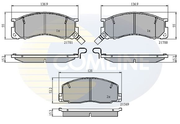 COMLINE Комплект тормозных колодок, дисковый тормоз CBP3441