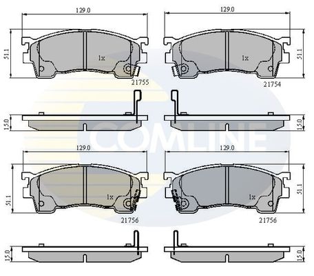 COMLINE Комплект тормозных колодок, дисковый тормоз CBP3510