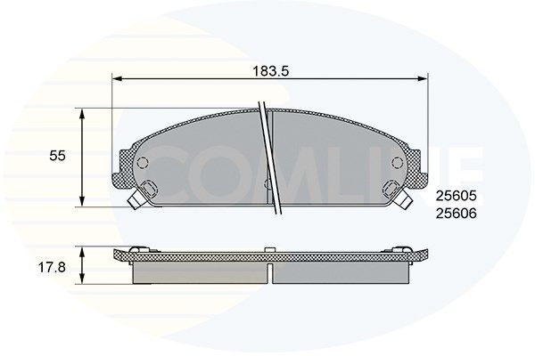 COMLINE Комплект тормозных колодок, дисковый тормоз CBP36086