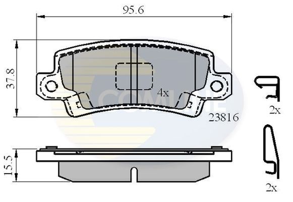 COMLINE Комплект тормозных колодок, дисковый тормоз CBP3942