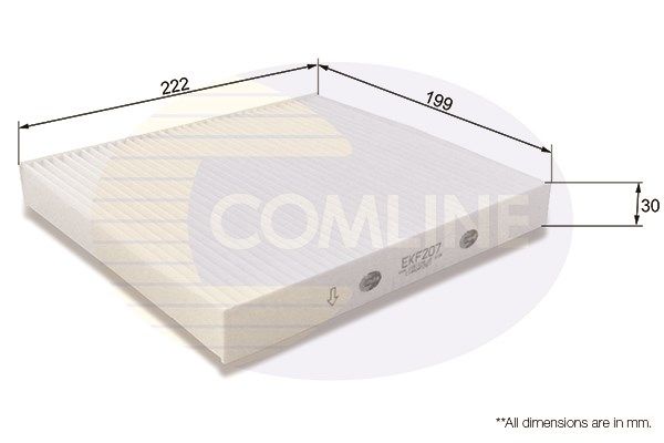 COMLINE filtras, salono oras EKF207