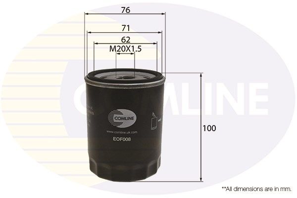 COMLINE alyvos filtras EOF008