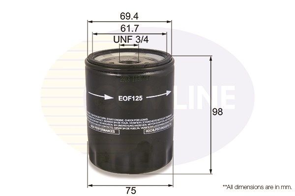 COMLINE alyvos filtras EOF125