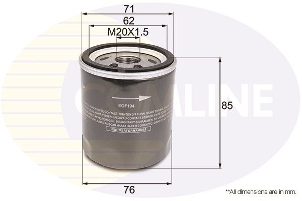 COMLINE alyvos filtras EOF194