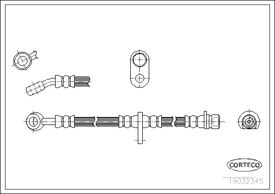 CORTECO stabdžių žarnelė 19032345