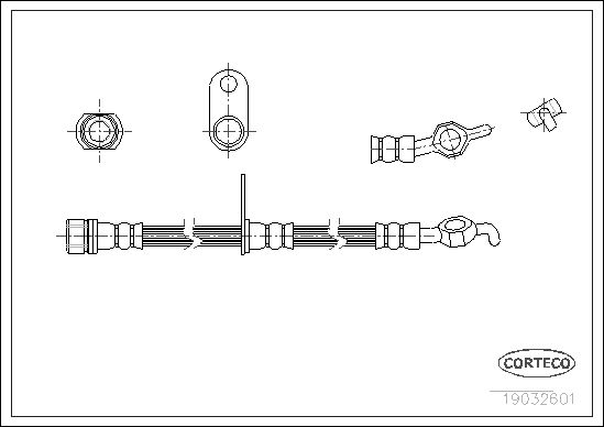CORTECO Тормозной шланг 19032601