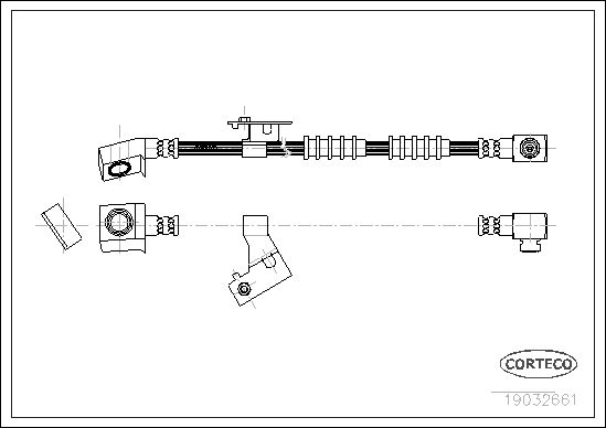 CORTECO Тормозной шланг 19032661