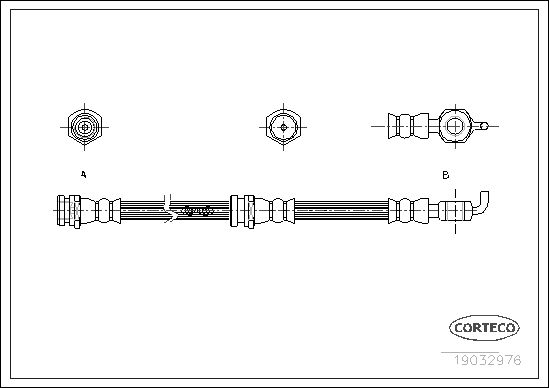 CORTECO Тормозной шланг 19032976
