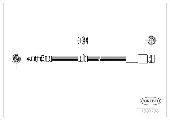 CORTECO Тормозной шланг 19032981