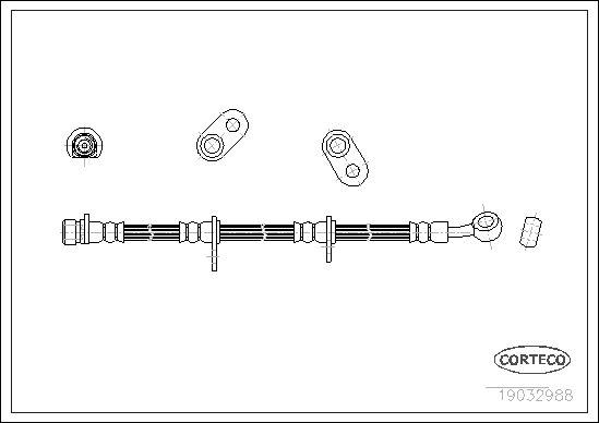 CORTECO Тормозной шланг 19032988