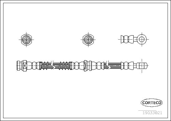 CORTECO Тормозной шланг 19033021