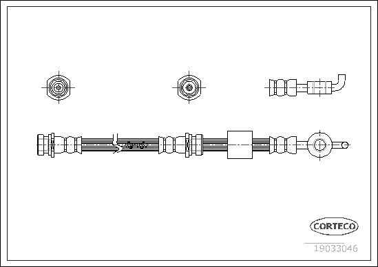 CORTECO Тормозной шланг 19033046