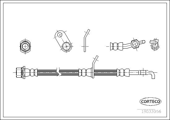 CORTECO Тормозной шланг 19033056