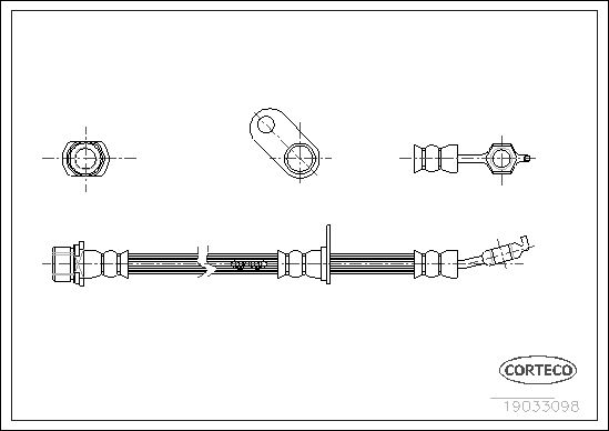CORTECO Тормозной шланг 19033098