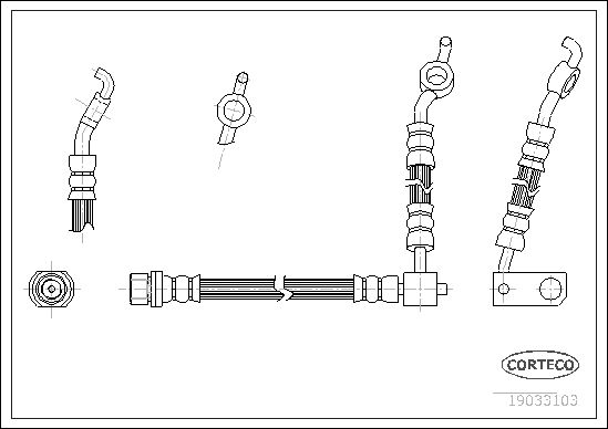 CORTECO Тормозной шланг 19033103