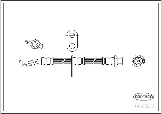 CORTECO Тормозной шланг 19033533