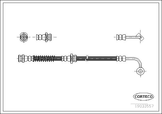 CORTECO stabdžių žarnelė 19033557