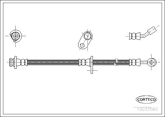 CORTECO Тормозной шланг 19033560