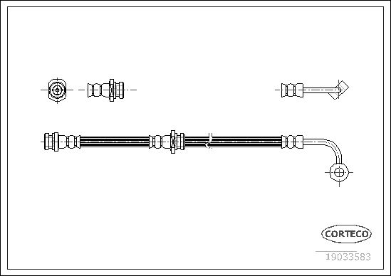 CORTECO Тормозной шланг 19033583