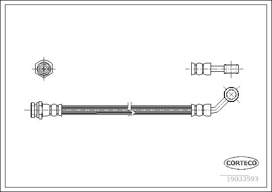 CORTECO stabdžių žarnelė 19033593
