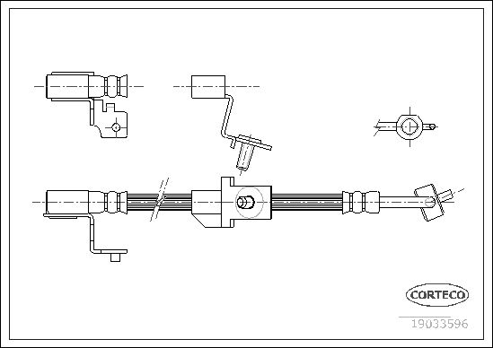 CORTECO Тормозной шланг 19033596