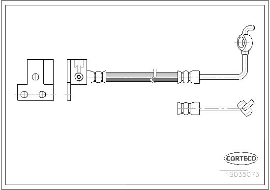 CORTECO Тормозной шланг 19035073