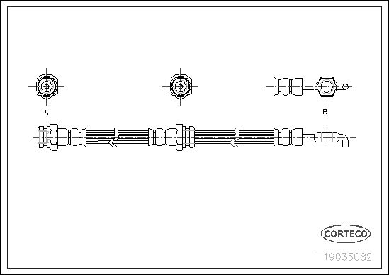 CORTECO Тормозной шланг 19035082
