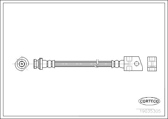 CORTECO Тормозной шланг 19035305