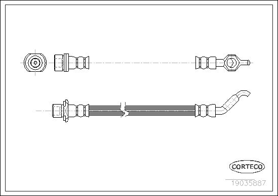 CORTECO stabdžių žarnelė 19035887