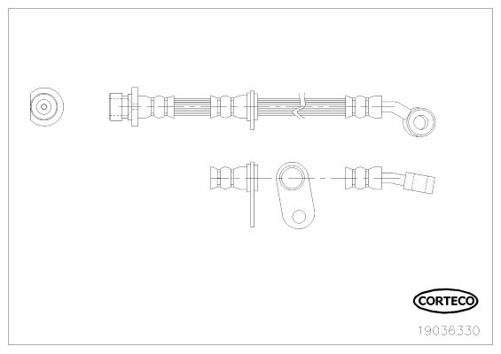 CORTECO Тормозной шланг 19036330